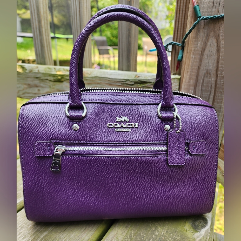 Coach Rowan Satchel Dark Amethyst